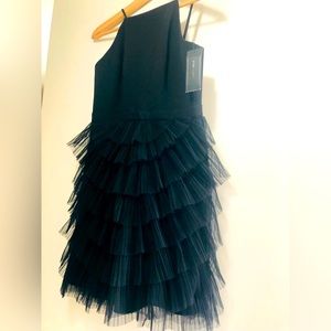 BOUTIQUE: BCBG MAXAZRIA, “Casandra”, Black Cocktail Tulle Dress w/ Tags, Size 6.